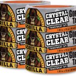 Gorilla Crystal Clear Repair Duct Tape, 1.88” x 18 yd, Clear, (Pack of 1)